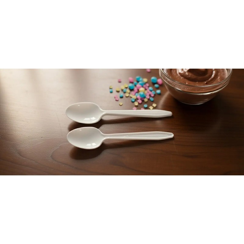 Cuchara Pastelera Cafetera Bca Desechable 100pz Plastikin