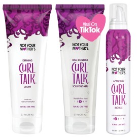 Not Your Mother'S Curl Talk Defining Cream, Frizz Control Styling Gel, & Curl Activating Mousse...