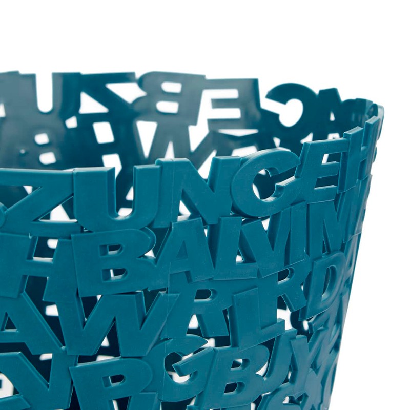 balvi Waste Paper Bin Letters Colour Blue Original Waste Paper