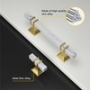 Rergy Cabinet Handles Marble Drawer Pulls and Knobs, 10Pack White