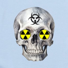 CafePress Scary Biohazard Radioactive Skull Anti Nuclear Body Suit Unisex Long Sleeve Baby Bodysuit Infant Romper