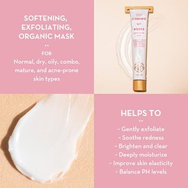 The Organic Skin Co.- Mascarilla facial exfoliante e hidratante | Coming Up Roses de | Jabón facial exfoliante y exfoliante facial | Fa