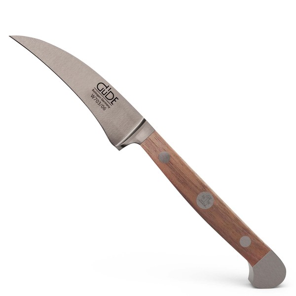 GÜDE Solingen Paring Knife Forged 6 cm Walnut Wood Alpha Walnut Tournament Knife Double Cropped Handmade Germany