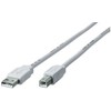 USB-Kabel Equip Anschl. AB St/St 1.0m transparent Silber