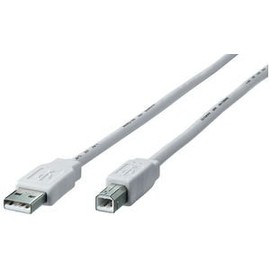 USB-Kabel Equip Anschl. AB St/St 1.0m transparent Silber
