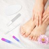 6 PCS Glass Nail File and Cuticle Pusher, Glass Nail