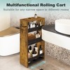 MARTY Rolling Storage Cart 7.9" W, 4-Tier Narrow Kitchen Cart