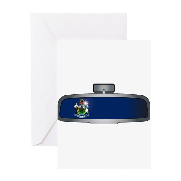 CafePress Driving Through Maine Greeting Cards Folded Greeting Card Matte