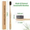 NUDUKO Toothbrush 10 Pack Bamboo Toothbrushes - Eco-Friendly Natural Wooden