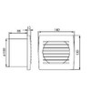 100mm 4" Inch Wall Mounted Recessed Toilet Bathroom Kitchen Extractor