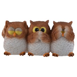 VOGLER Joh. Vogler GmbH 3 Owl Figurines Hear Nothing, See Nothing, Say Nothing