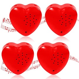 Voice Recorder for Stuffed Animal, 20 Seconds Stuffed Animal Voice Sound Heartbeat Recorder Box, Bear Toy Push Button, Recording Device Sound Module for Toys, 4 Pcs(Red)