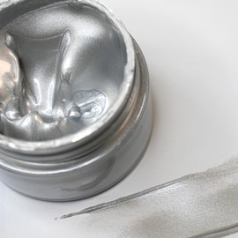 Silvery Metallic Acrylic Paint - Gold, 100ML/Jar, Chalk Paste, Blendable, For Crafts, Color-shifting, Glass, Rocks, Wood, Canvas, Fabric, Ceramic