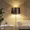 Large Metal Lampshade Forest Pattern Etching Lamp Shade 12'' Top