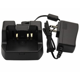 CD-41 Desk Rapid Charger DC 12V/24V Car Charger Compatible with Yaesu VX-8DR VX-8DE VX-8GR VX-8R VX-8E FT-1DR FT1DR FT2DR FT3DR Handheld Radio FNB-101LI