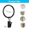 Curtains Ring Clip, Metal Curtain Ring with Hook, Sliding Eyelet