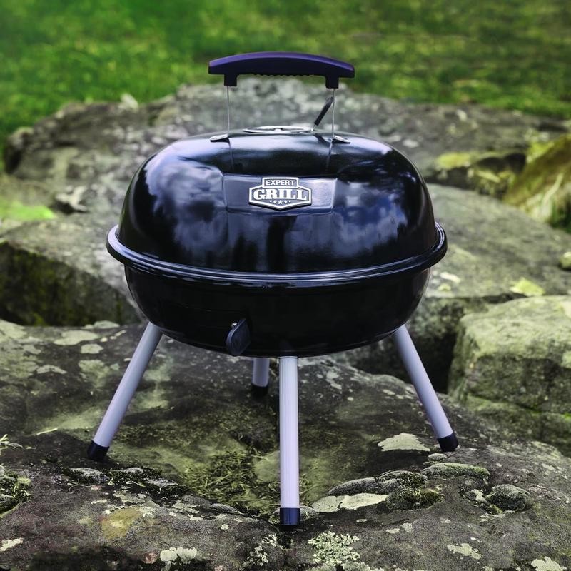 Steel Portable Charcoal Grill, Black, New - Pack Size: Single,