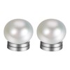 Flongo Magnetic Pearl Earrings for Women: Fake Plug Without Pierced