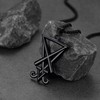 FaithHeart Satan Necklace for Male Punk Gothic Jewelry Satanic Symbol