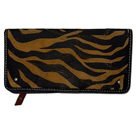 Vaan & Co Bifold Wallet RFID Protection, Upcycled Genuine Leather (Spencer Tiger)