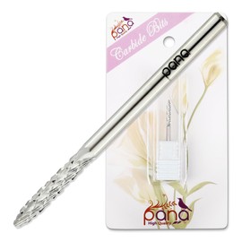 PANA 3/32" Carbide Cuticle Nail Drill Bit for Cuticle Cleaning, Dead Skin Removal, Gel Polish & Acrylic Removal, Under Nail Cleaner, Nail Salon, Manicure Tools (UNC - Silver, Extra Fine)