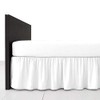 R&Z Plain Dyed Pollycotton Frilled Bed Base Valance Sheet (White,