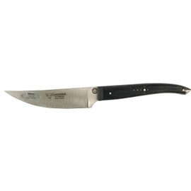 Laguiole en Aubrac Cuisine Gourmet Fully Forged Stainless Steel Made In France Utility/Paring Knife With Ebony Wood Handle, 4-in / 10cm