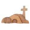 Easter Scene Decoration Handcrafted Wooden Empty Tomb Cross Decoration for