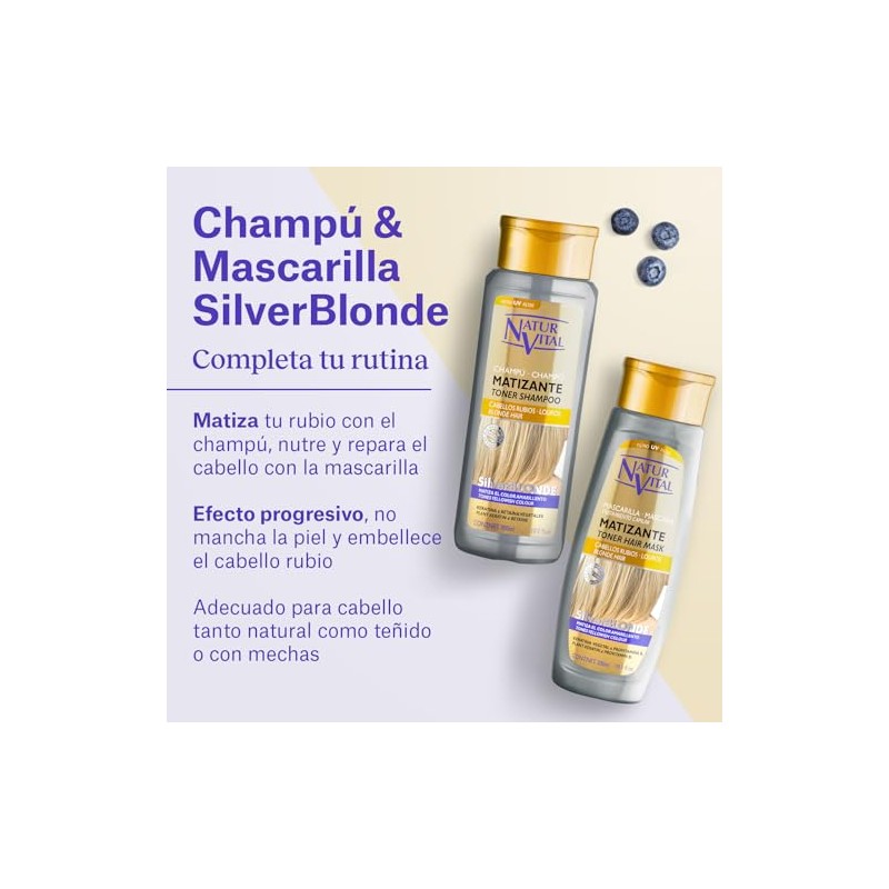 NaturVital Champú SHAMPOO SILVER BLONDE 10.1 Onzas