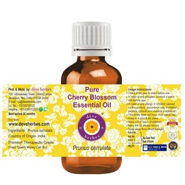 Deve Herbes Pure Cherry Blossom Essential Oil (Prunus serrulata) Steam Distilled 50ml