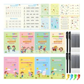 8 Cuadernos De Caligrafía Reutilizables Español20 Repuestos                                                                                           