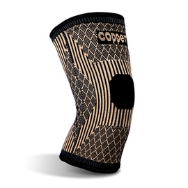 Copper Knee Brace for Women and Men-Copper Knee Compression Sleeve Copper Knee Sleeves for Knee Pain, Arthritis, Sports and Recovery Support-[Single] (Medium, tan)