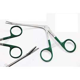 Hartman Alligator Micro Forceps 3.5" German Grade ENT Instruments W/Green Rings (CYNAMED)