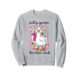 Coquette Silly Goose Teacher Club Back to School Teachers Sweatshirt