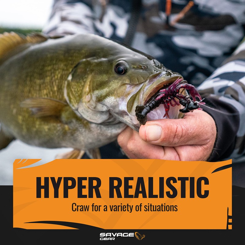 4D Craw 3" & 4" 6pcs| Ultra Realistic Look