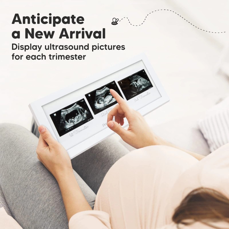 Keababies Baby Sonogram Picture Frames - Trio Ultrasound Pic