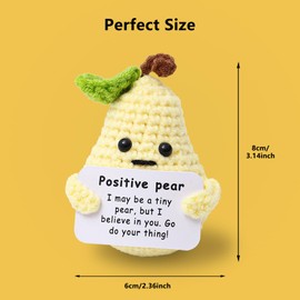 MMNHJHUT Cute Positive Taco Doll,Crochet Plush,Adorable Knitted Taco Doll with Positive Card, Funny Home Office Decor,Soft Wool Crochet Doll for Friends, Parties, Birthdays,Christmas