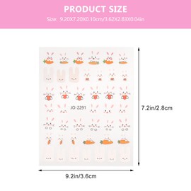 SAFIGLE 10 Sheets Easter Bunny Nail Stickers of Rabbit Nail Decals with Carrot Designs for Women Easy to Apply Decoration for Home Salon Use