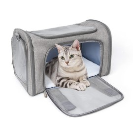 Mile High Life | Outdoor Travel Pet Carrier | Kitty Puppy Cat Carriers | Collapsible Dog Carrier for Small Medium Dogs | Cat Crates w Breathable Mesh with Soft-Sided