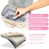 Bluboon Beige Corduroy Strawberry Lunch Box Insulated Cooler Bag for