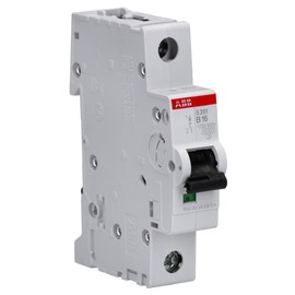 ABB S201-B16 Miniature Circuit Breaker, 1 Pole, Type B, 6/10kA Breaking Capacity, 16 Amp Current (2CDS251001R1165)