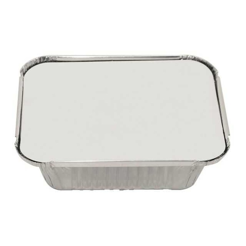 PRECIOUS LONDON Aluminium Foil Food Containers with Lids, 50 Pack,