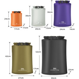 UOPR Ultralight Dry Bag Climbing Storage Bag for Camping Hiking Travel, Green-20 L, Ultra Lightweight Dry Bag for Climbing, Storage Bag
