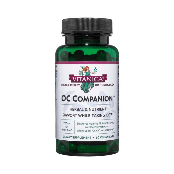 Vitanica OC Companion, Oral Contraceptive Support, Vegan, Non-GMO, 60 Capsules
