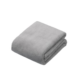 CBJAPAN Carari Premium Face Towel, 5.9x Water Absorbency Microfiber, Gray, 1 Towel, Quick Dry (Absorbs Water in the Fiber Gaps), Marshmallow Texture, Fluffy, 11.8 x 31.5 inches (30 x 80 cm)