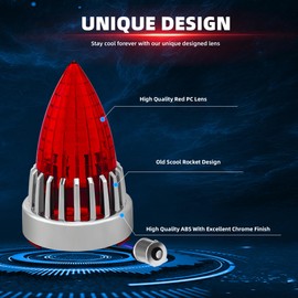 FATECIM 3 1/4" 1156 LED Rear Turn Signal Red Light Blinkers Indicators with Supersonic Replacement Red Lens for Harley Touring Road Glide Road King Electra Glide Heritage Fatboy Softail Springer