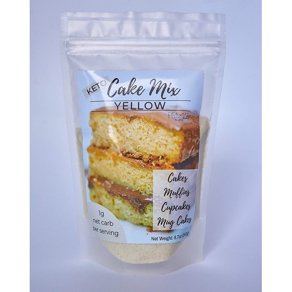 SWEET LOGIC Keto Baking Mix | Delicious Keto Baked Goods With Just 1-2G Net Carbs Per Serving | Gluten Free, Naturally Sweetened Low Carb, Diabetic Friendly | (Yellow Cake)
