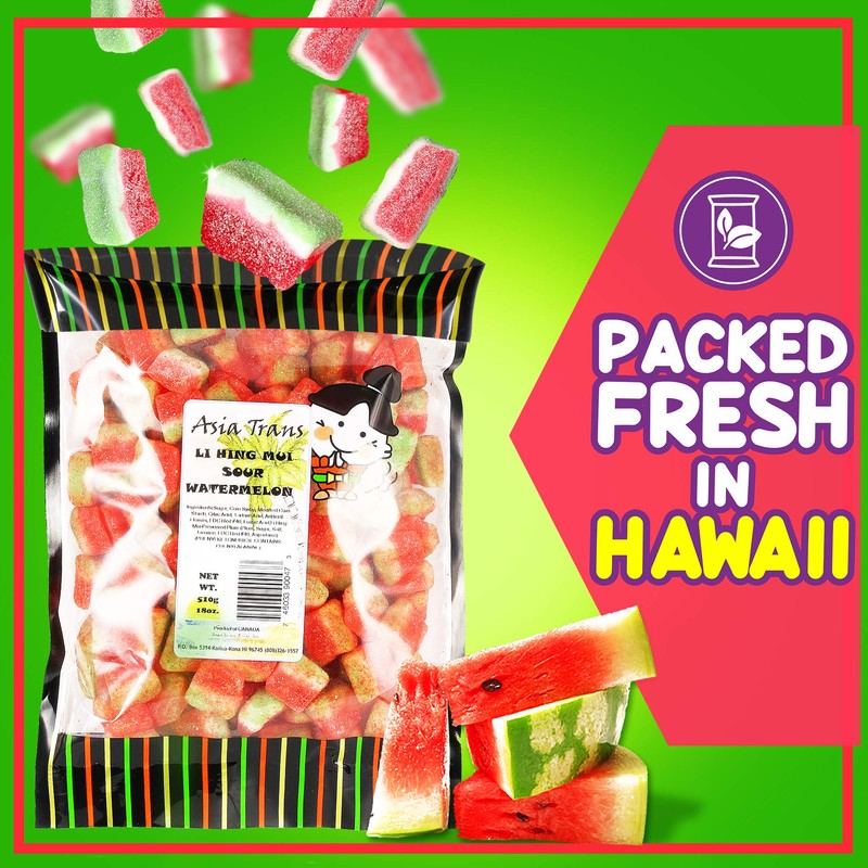 Li Hing Mui Sour Watermelon 18 Ounce - Packed fresh