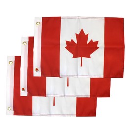 Canada 3PCS Boat Flags Boating Sailing National Small Flag Banner for Boat (Canada)