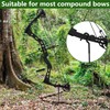 RunNico 2pcs Hunting Blind Bow Holder, Portable Stake With Rubber